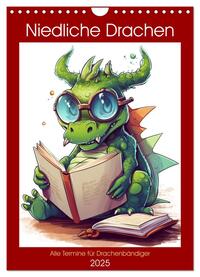 Niedliche Drachen (Wandkalender 2025 DIN A4 hoch), CALVENDO Monatskalender