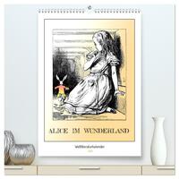 Alice im Wunderland - Weltliteraturkalender (hochwertiger Premium Wandkalender 2025 DIN A2 hoch), Kunstdruck in Hochglanz