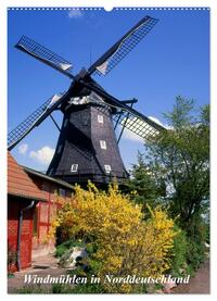 Windmühlen in Norddeutschland (Wandkalender 2025 DIN A2 hoch), CALVENDO Monatskalender