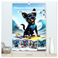 Chihuahua Outdoor Abenteuer (hochwertiger Premium Wandkalender 2025 DIN A2 hoch), Kunstdruck in Hochglanz