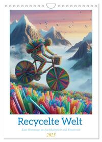 Recycelte Welt - Eine Hommage an Nachhaltigkeit und Kreativität (Wandkalender 2025 DIN A4 hoch), CALVENDO Monatskalender