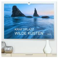 Kraftplatz Wilde Küsten (hochwertiger Premium Wandkalender 2025 DIN A2 quer), Kunstdruck in Hochglanz