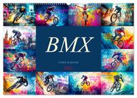 BMX - Coole Slogans (Wandkalender 2025 DIN A2 quer), CALVENDO Monatskalender