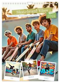Skateboard Vibes - Skateboarding - Bewegung, Kunst und Freiheit (Wandkalender 2025 DIN A4 hoch), CALVENDO Monatskalender