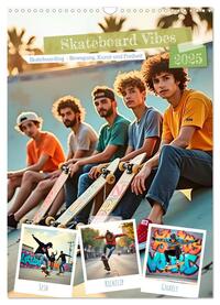 Skateboard Vibes - Skateboarding - Bewegung, Kunst und Freiheit (Wandkalender 2025 DIN A3 hoch), CALVENDO Monatskalender