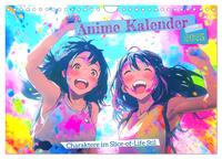 Anime Kalender – Charaktere im Slice-of-Life Stil (Wandkalender 2025 DIN A4 quer), CALVENDO Monatskalender