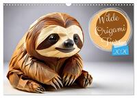 Wilde Origami Tiere (Wandkalender 2026 DIN A3 quer), CALVENDO Monatskalender