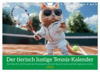Der tierisch lustige Tennis-Kalender (Wandkalender 2026 DIN A4 quer), CALVENDO Monatskalender