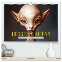 UFOs und Aliens - Außerirdische Spuren, verborgene Wahrheit oder bloße Fantasie (hochwertiger Premium Wandkalender 2026 DIN A2 quer), Kunstdruck in Hochglanz