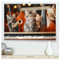 Miau-sikalische Momente (hochwertiger Premium Wandkalender 2026 DIN A2 quer), Kunstdruck in Hochglanz