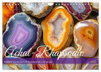 Achat-Rhapsodie - Farbige Flussläufe in Bandachaten und Quarz (Wandkalender 2026 DIN A4 quer), CALVENDO Monatskalender