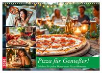 Pizza für Genießer! - Erleben Sie jeden Monat neue Pizza-Momente (Wandkalender 2026 DIN A3 quer), CALVENDO Monatskalender