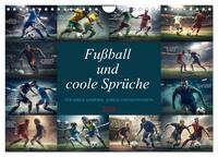 Fußball und coole Sprüche (Wandkalender 2026 DIN A4 quer), CALVENDO Monatskalender