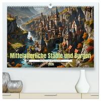 Mittelalterliche Städte und Burgen (hochwertiger Premium Wandkalender 2026 DIN A2 quer), Kunstdruck in Hochglanz