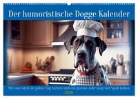 Der humoristische Dogge Kalender (Wandkalender 2026 DIN A2 quer), CALVENDO Monatskalender