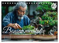 Bonsai meditativ (Tischkalender 2026 DIN A5 quer), CALVENDO Monatskalender