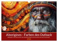 Aborigines - Farben des Outback (Wandkalender 2026 DIN A3 quer), CALVENDO Monatskalender