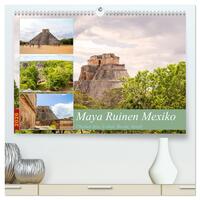 Maya Ruinen Mexiko (hochwertiger Premium Wandkalender 2026 DIN A2 quer), Kunstdruck in Hochglanz