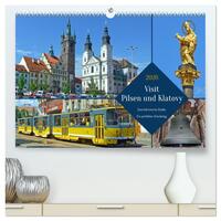 Visit Pilsen & Klatovy - Zwei böhmische Städte - Ein perfekter Urlaubstag (hochwertiger Premium Wandkalender 2026 DIN A2 quer), Kunstdruck in Hochglanz