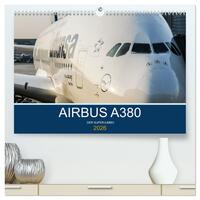 Airbus A380 Superjumbo 2026 (hochwertiger Premium Wandkalender 2026 DIN A2 quer), Kunstdruck in Hochglanz