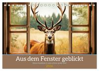 Aus dem Fenster geblickt (Tischkalender 2026 DIN A5 quer), CALVENDO Monatskalender