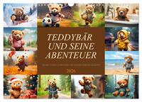 Teddybär und seine Abenteuer (Wandkalender 2026 DIN A3 quer), CALVENDO Monatskalender