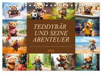 Teddybär und seine Abenteuer (Tischkalender 2026 DIN A5 quer), CALVENDO Monatskalender