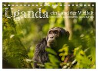 Uganda - ein Land der Vielfalt (Tischkalender 2026 DIN A5 quer), CALVENDO Monatskalender