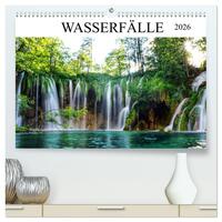Wasserfälle - die schönsten Wasserfälle der Welt (hochwertiger Premium Wandkalender 2026 DIN A2 quer), Kunstdruck in Hochglanz