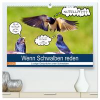 Wenn Schwalben reden (hochwertiger Premium Wandkalender 2026 DIN A2 quer), Kunstdruck in Hochglanz