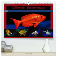 Artwork Unterwasser - Erlebnis Tauchen (hochwertiger Premium Wandkalender 2026 DIN A2 quer), Kunstdruck in Hochglanz