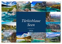 Türkisblaue Seen (Wandkalender 2026 DIN A3 quer), CALVENDO Monatskalender