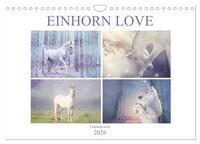 Einhorn Love - Fantasiewelt (Wandkalender 2026 DIN A4 quer), CALVENDO Monatskalender