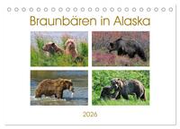 Braunbären in Alaska (Tischkalender 2026 DIN A5 quer), CALVENDO Monatskalender