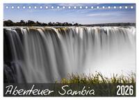 Abenteuer Sambia (Tischkalender 2026 DIN A5 quer), CALVENDO Monatskalender