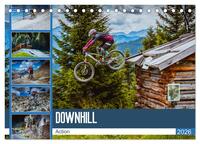 Downhill Action (Tischkalender 2026 DIN A5 quer), CALVENDO Monatskalender