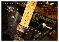 Gitarren - Grunge Style (Tischkalender 2026 DIN A5 quer), CALVENDO Monatskalender