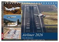 Airliner 2026 (Tischkalender 2026 DIN A5 quer), CALVENDO Monatskalender