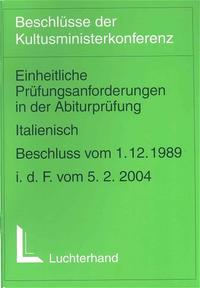 Einheitliche Prüfungsanforderungen in der Abiturprüfung / Einheitliche Prüfungsanforderungen in der Abiturprüfung
