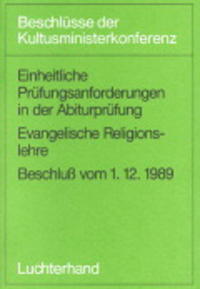 Einheitliche Prüfungsanforderungen in der Abiturprüfung / Einheitliche Prüfungsanforderungen in der Abiturprüfung