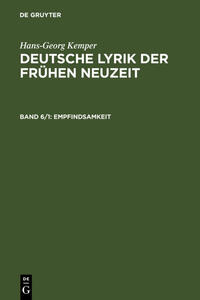 Hans-Georg Kemper: Deutsche Lyrik der frühen Neuzeit / Empfindsamkeit