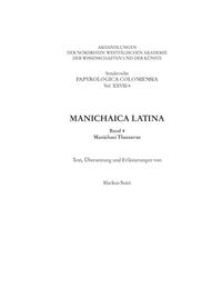 Manichaica Latina