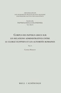 Corpus des papyrus grecs sur les relations administratives entre le clergé égyptien et les autorités romaines