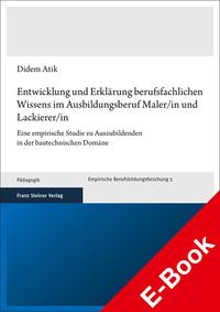 Entwicklung und Erklärung berufsfachlichen Wissens im Ausbildungsberuf Maler/in und Lackierer/in