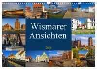 Wismarer Ansichten 2026 (Wandkalender 2026 DIN A3 quer), CALVENDO Monatskalender