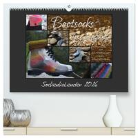 Sockenkalender Bootsocks 2026 (hochwertiger Premium Wandkalender 2026 DIN A2 quer), Kunstdruck in Hochglanz