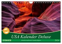 USA Kalender Deluxe (Wandkalender 2026 DIN A4 quer), CALVENDO Monatskalender