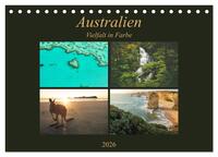 Australien - Farbige Vielfalt (Tischkalender 2026 DIN A5 quer), CALVENDO Monatskalender