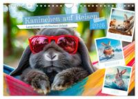 Kaninchen auf Reisen (Wandkalender 2026 DIN A4 quer), CALVENDO Monatskalender