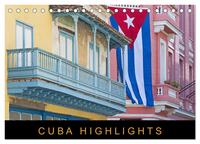Cuba Highlights (Tischkalender 2026 DIN A5 quer), CALVENDO Monatskalender